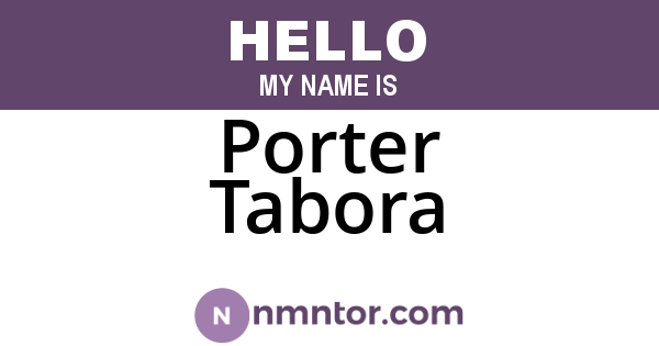 Porter Tabora