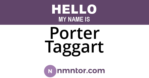 Porter Taggart