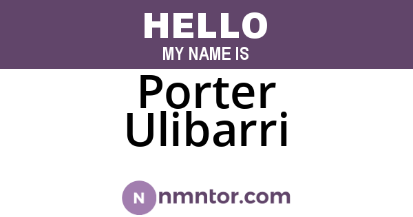 Porter Ulibarri