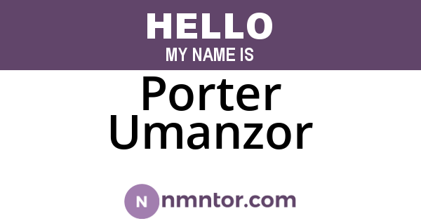 Porter Umanzor