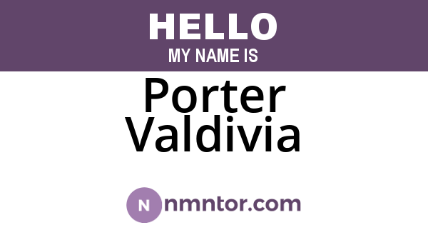 Porter Valdivia
