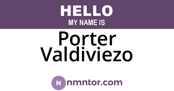 Porter Valdiviezo