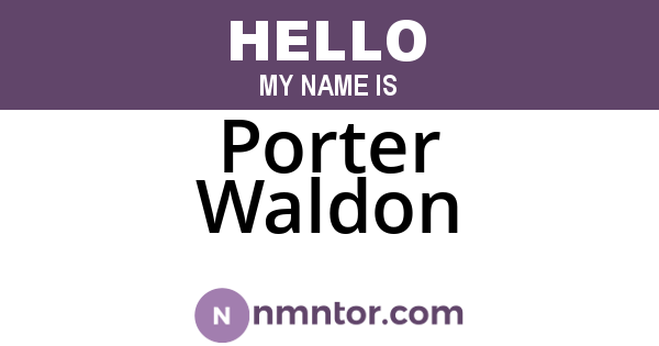 Porter Waldon