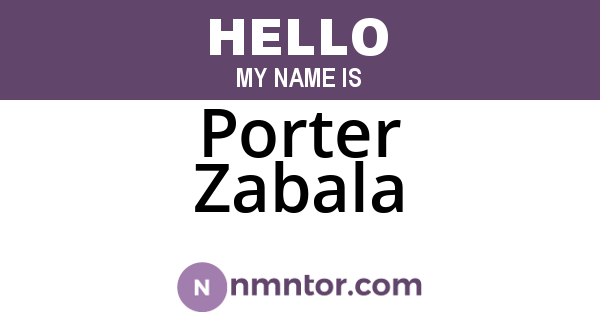 Porter Zabala