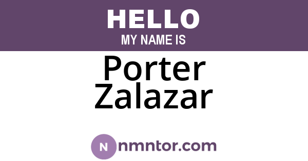 Porter Zalazar