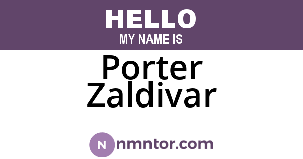 Porter Zaldivar