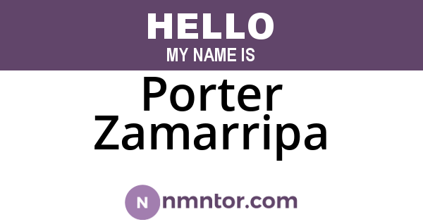 Porter Zamarripa