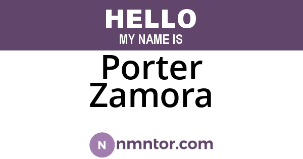 Porter Zamora