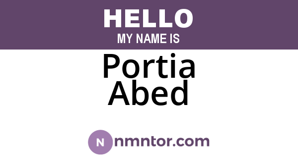 Portia Abed