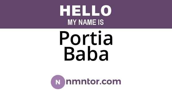 Portia Baba