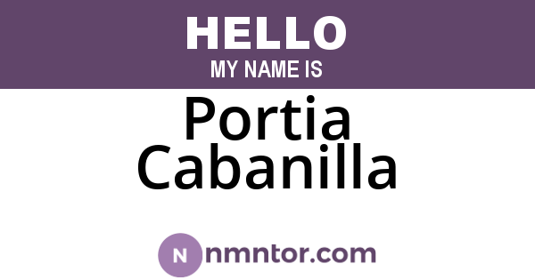 Portia Cabanilla