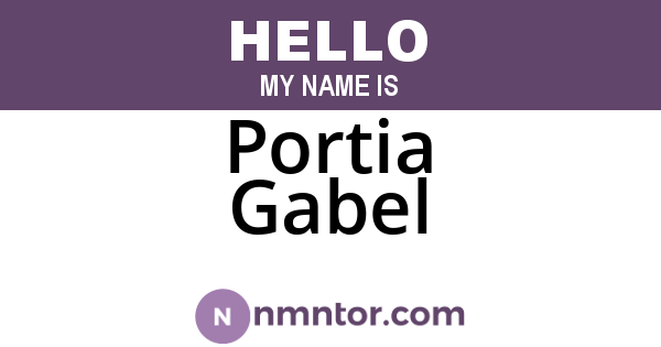 Portia Gabel