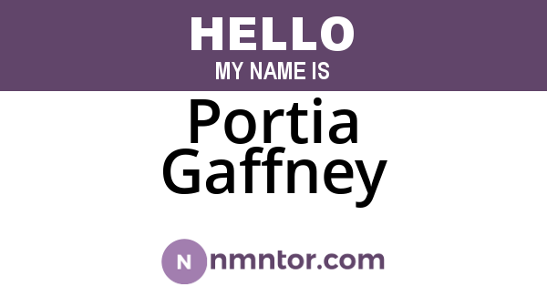 Portia Gaffney