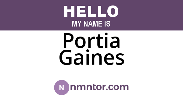 Portia Gaines