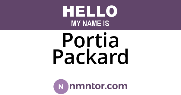 Portia Packard