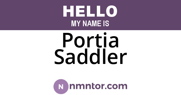 Portia Saddler
