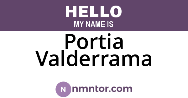 Portia Valderrama
