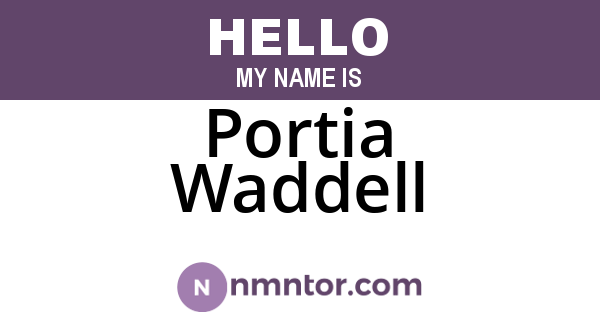 Portia Waddell