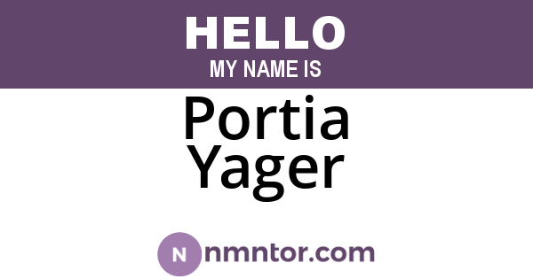 Portia Yager