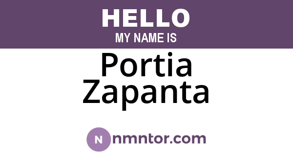Portia Zapanta