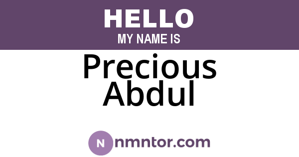 Precious Abdul