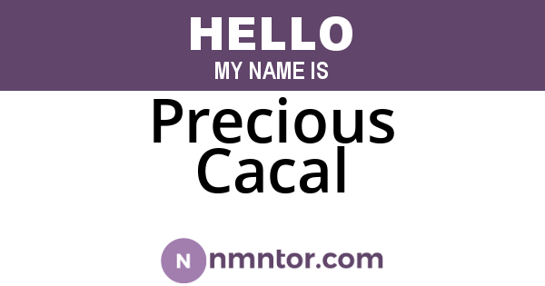 Precious Cacal