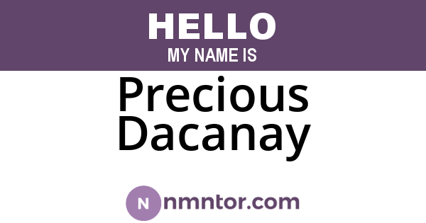 Precious Dacanay