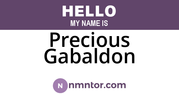 Precious Gabaldon