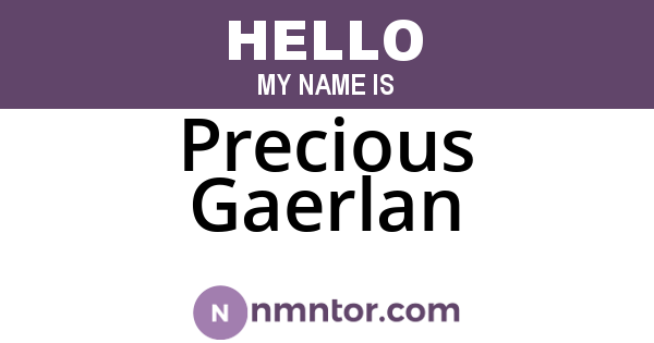 Precious Gaerlan