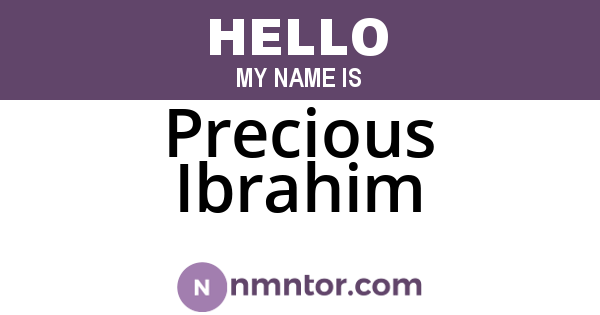 Precious Ibrahim