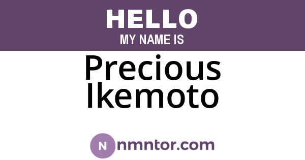 Precious Ikemoto