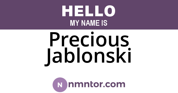 Precious Jablonski
