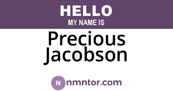 Precious Jacobson