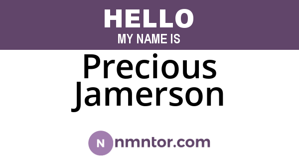 Precious Jamerson