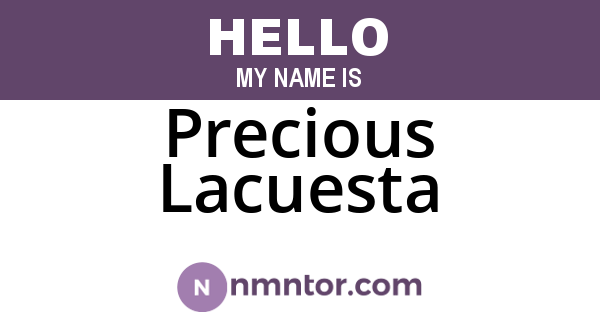 Precious Lacuesta