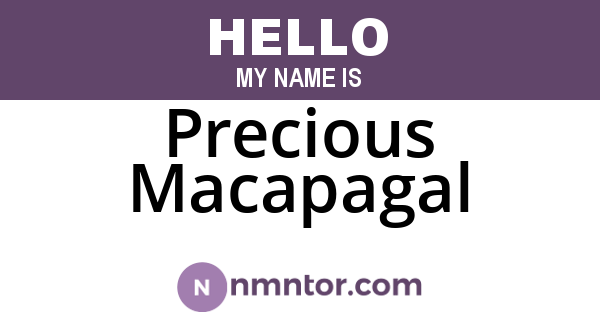 Precious Macapagal
