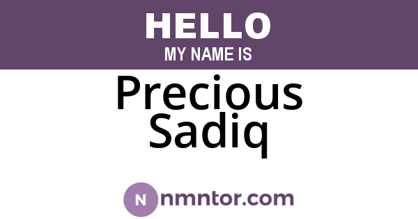 Precious Sadiq