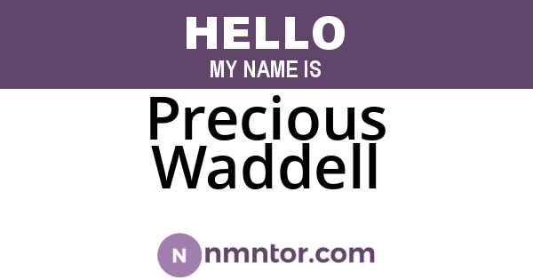 Precious Waddell