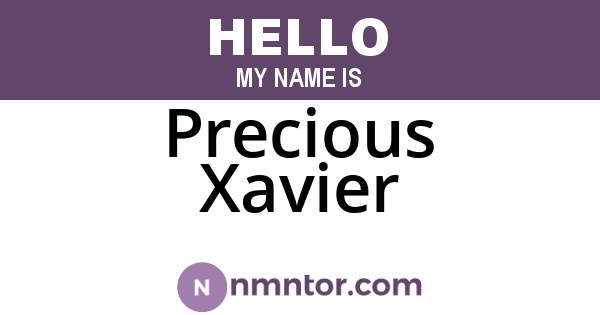 Precious Xavier