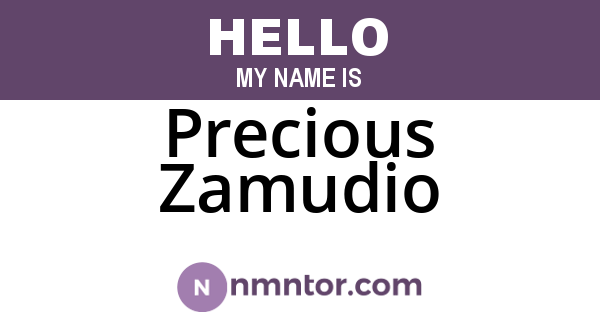 Precious Zamudio