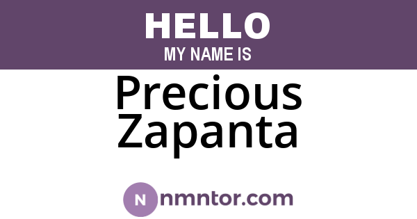 Precious Zapanta