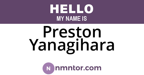 Preston Yanagihara
