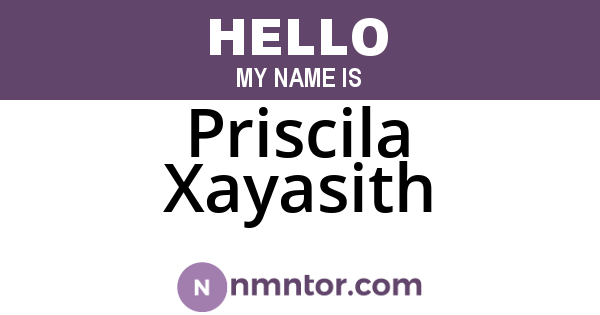 Priscila Xayasith