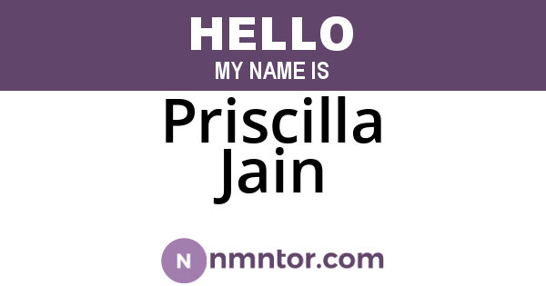 Priscilla Jain