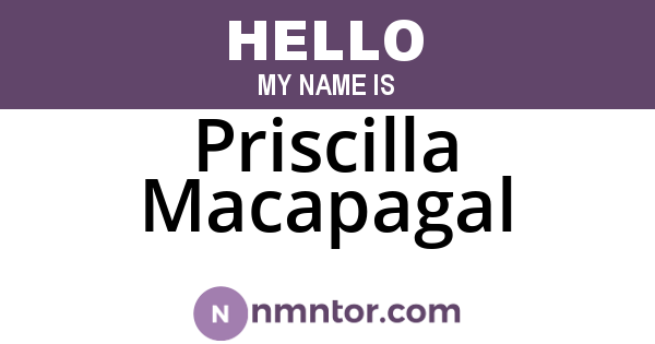 Priscilla Macapagal