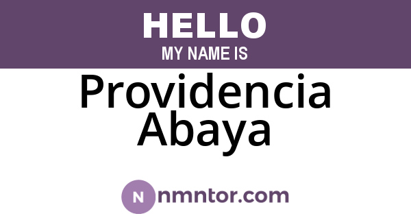 Providencia Abaya