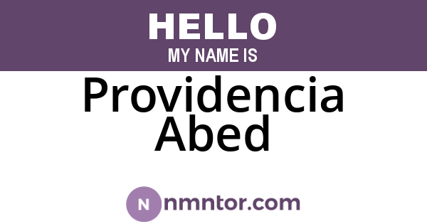 Providencia Abed