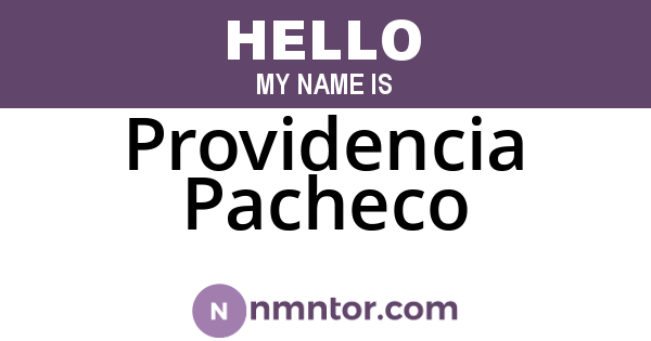 Providencia Pacheco