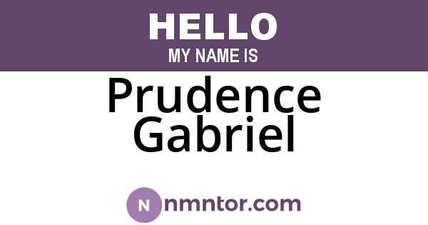 Prudence Gabriel