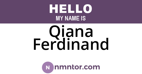 Qiana Ferdinand